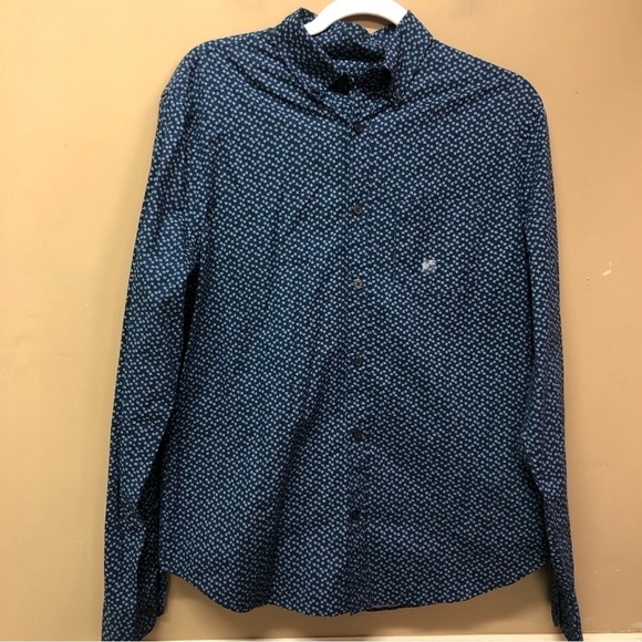 Express Other - Express Mens Blue Button Front Shirt Size Small NWT